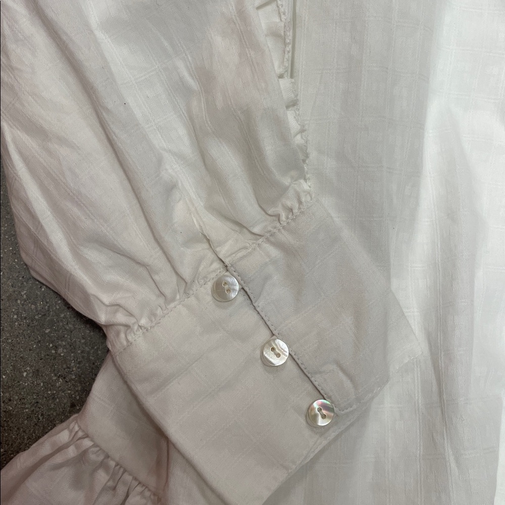 Cleobella White Ruffle Dress - Picture 3 of 9